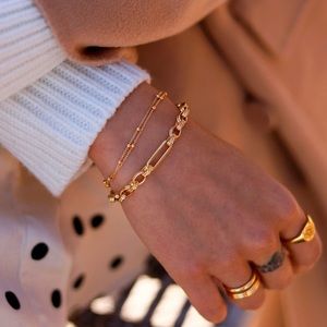 Missoma Gold double chain dainty bracelet